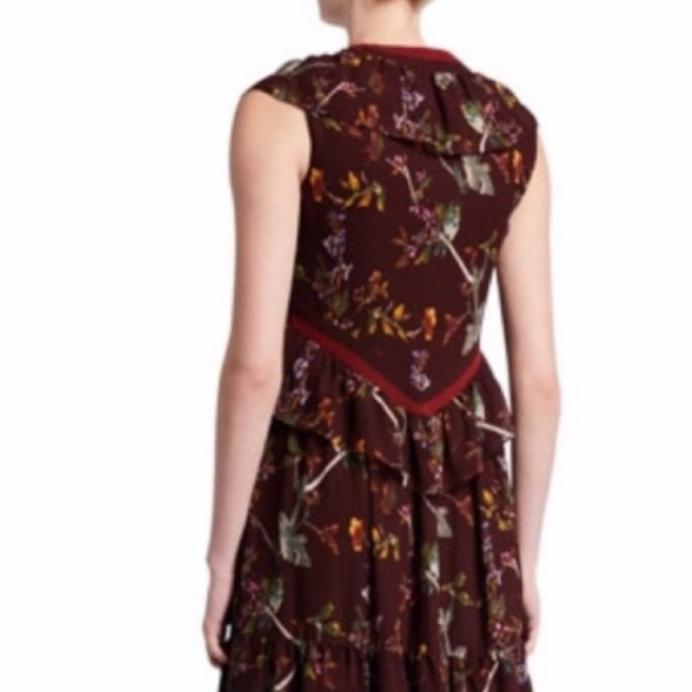 MAX STUDIO Floral V-Neck Tiered Ruffle Maxi Dress